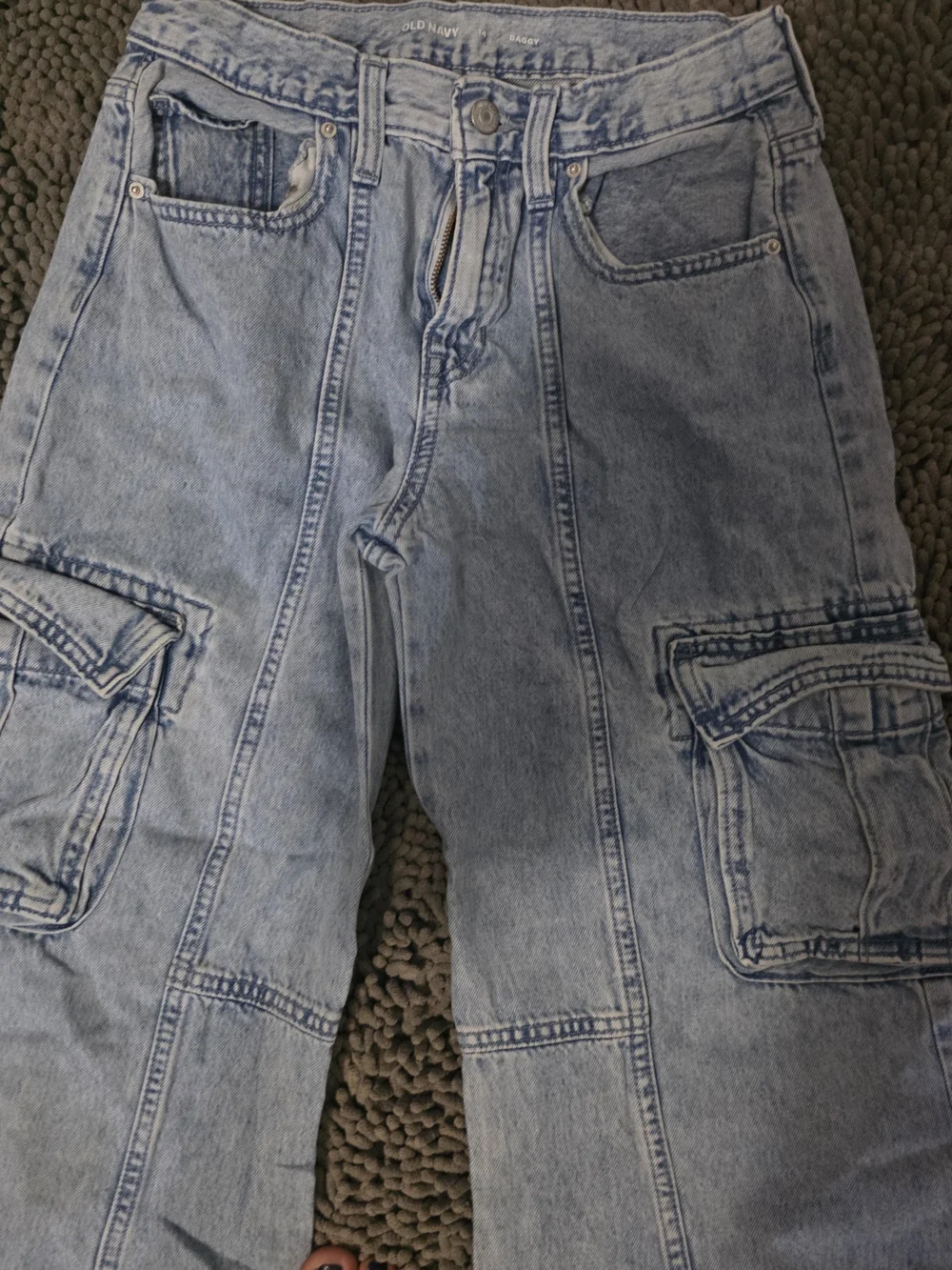 Old Navy Light Blue Denim Cargo Pants - Kids